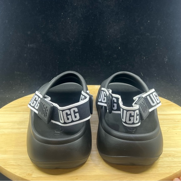 UGG SPORT YEAH Slingback Logo Pool Slides Sandals Black White Panda - Men’s Sz - Picture 9 of 9